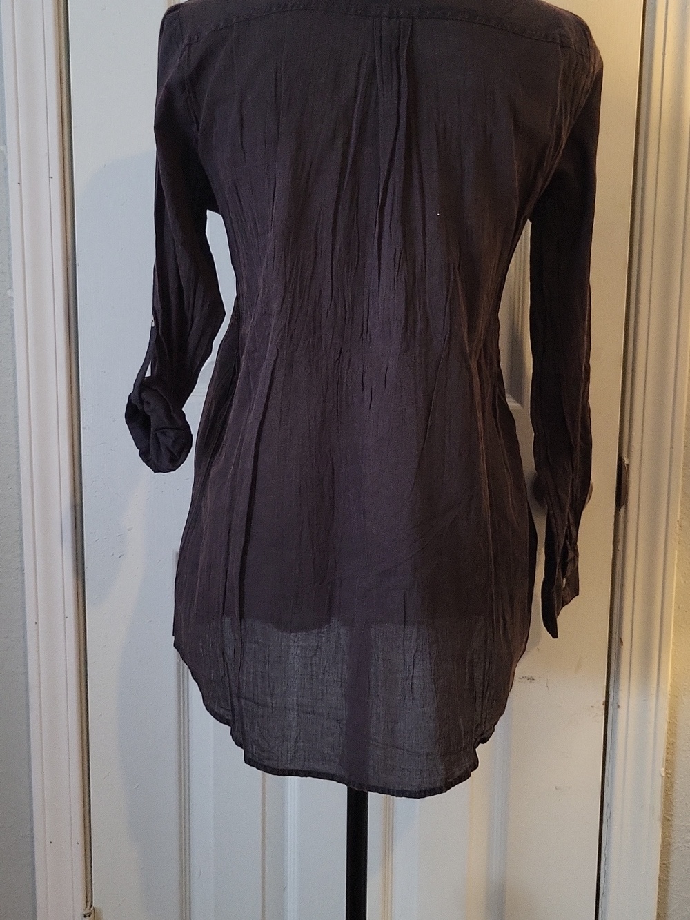 Kyla Seo "Tiya" Deep Ocean Button-down Shirt - Picture 5 of 9